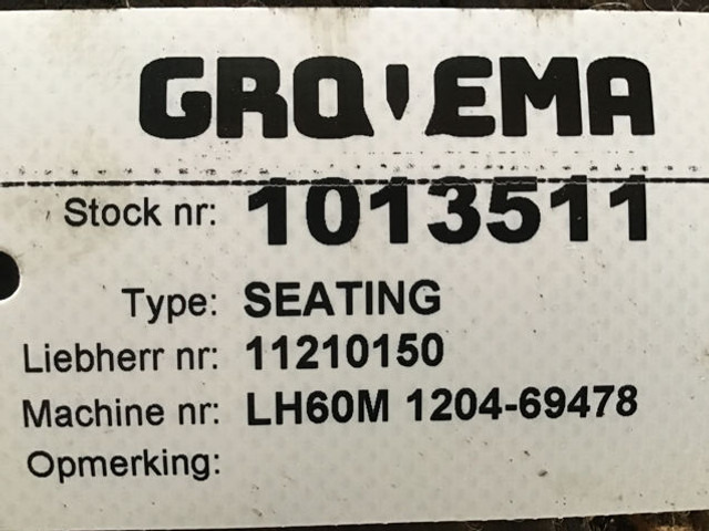 Liebherr Seating - Asiento: foto 2 Liebherr Seating - Asiento: foto 2