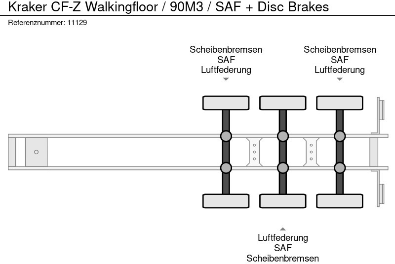 Semirremolque piso movil kraker CF-Z Walkingfloor / 90M3 / SAF + Disc Brakes: foto 11 Semirremolque piso movil kraker CF-Z Walkingfloor / 90M3 / SAF + Disc Brakes: foto 11