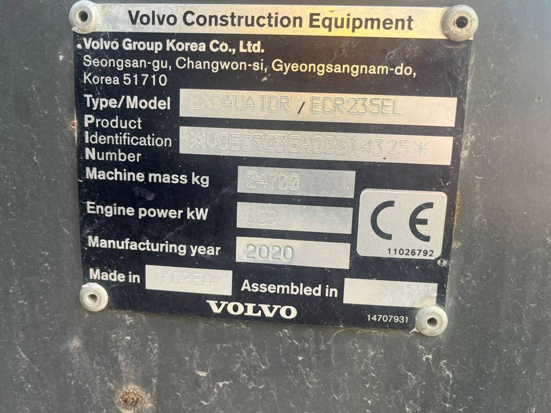 Volvo ECR 235 EL - Excavadora de cadenas: foto 5 Volvo ECR 235 EL - Excavadora de cadenas: foto 5