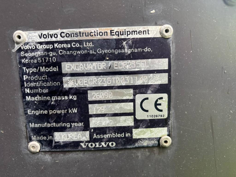 Volvo ECR 235EL - Excavadora de cadenas: foto 5 Volvo ECR 235EL - Excavadora de cadenas: foto 5