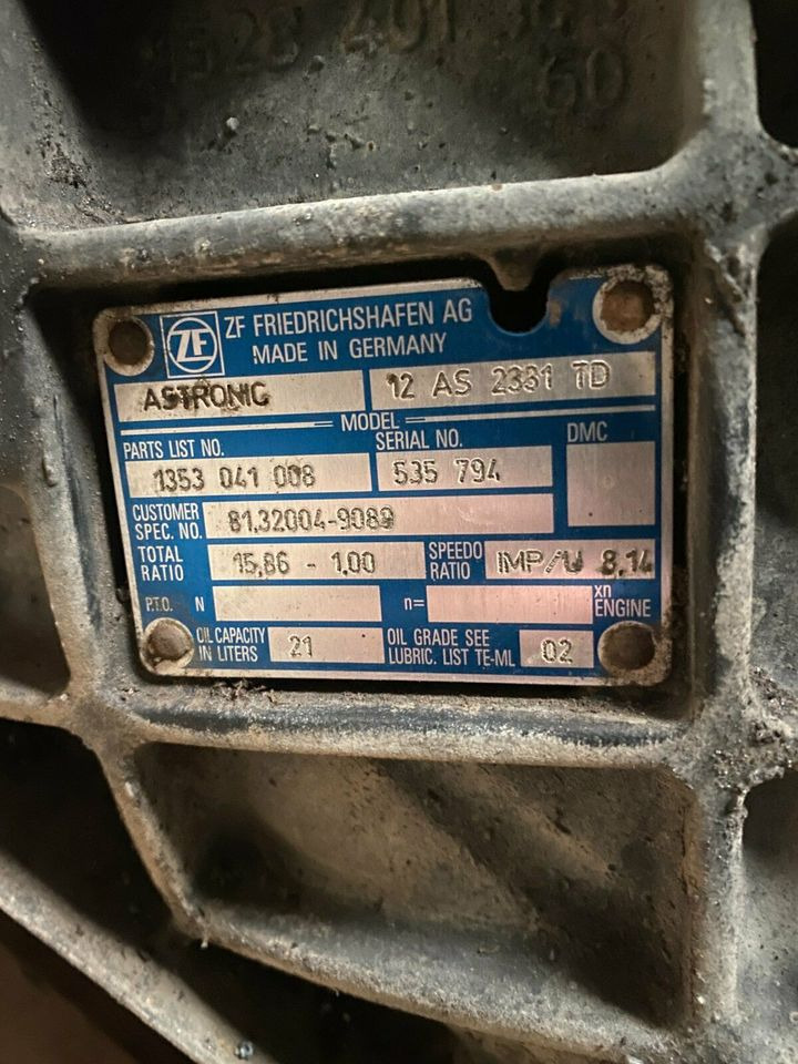 MAN TGX TGS Getriebe ZF 12 AS 2331 TD mit Intarder & Nebenantrieb - Caja de cambios para Camión: foto 5 MAN TGX TGS Getriebe ZF 12 AS 2331 TD mit Intarder & Nebenantrieb - Caja de cambios para Camión: foto 5