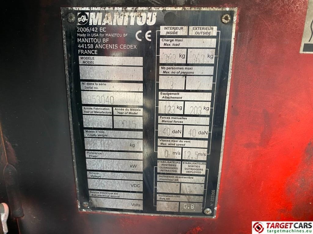 Leasing para Manitou 140SC Diesel 4x4 Scissor Work Lift 1412cm  Manitou 140SC Diesel 4x4 Scissor Work Lift 1412cm: foto 10