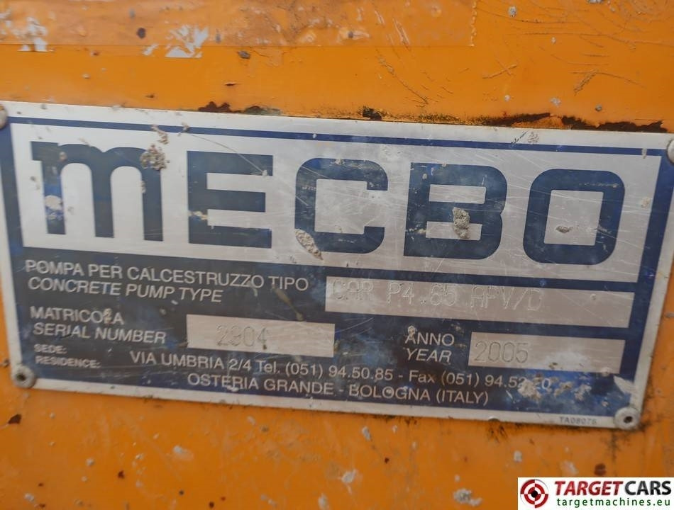 Bomba de hormigon estacionaria Mecbo Car P4.65 APV/D Diesel Concrete Pump 65m3/H: foto 10