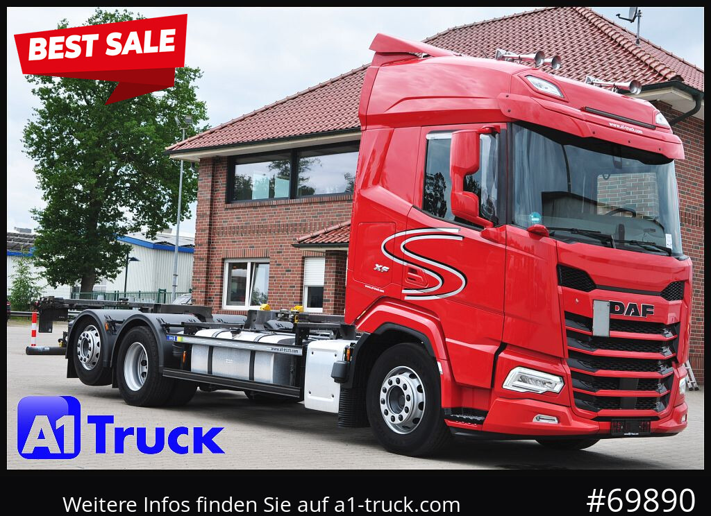 DAF XF 480, BDF, 7,45, 7,82, Lift-Lenkachse, - Camión portacontenedore/ Intercambiable: foto 1 DAF XF 480, BDF, 7,45, 7,82, Lift-Lenkachse, - Camión portacontenedore/ Intercambiable: foto 1