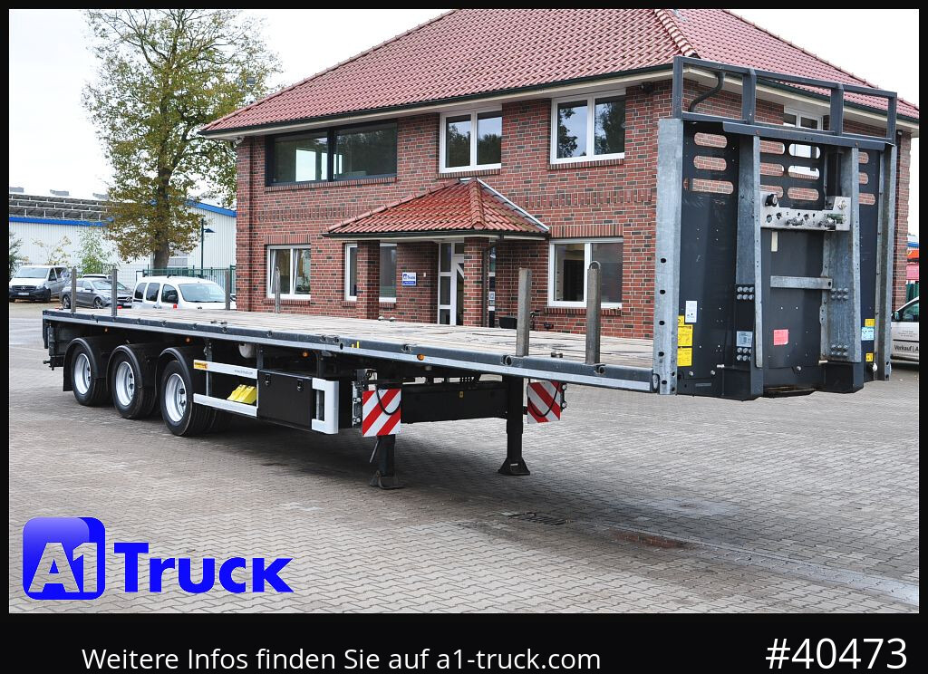 FAYMONVILLE F-S43-1AAF Telemax,3 zwangs gelenkt, Lenkachse - Semirremolque plataforma/ Caja abierta: foto 1 FAYMONVILLE F-S43-1AAF Telemax,3 zwangs gelenkt, Lenkachse - Semirremolque plataforma/ Caja abierta: foto 1