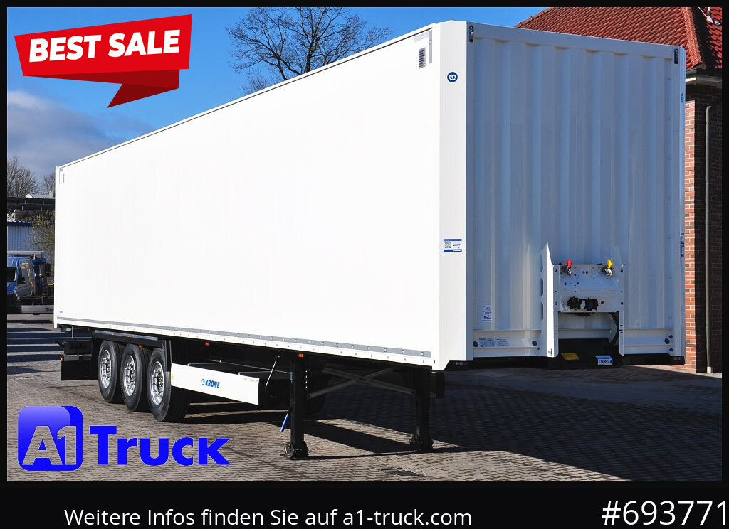 KRONE SD Koffer, Liftachse, Code XL, VDI 2700, SOFORT - Semirremolque caja cerrada: foto 1 KRONE SD Koffer, Liftachse, Code XL, VDI 2700, SOFORT - Semirremolque caja cerrada: foto 1