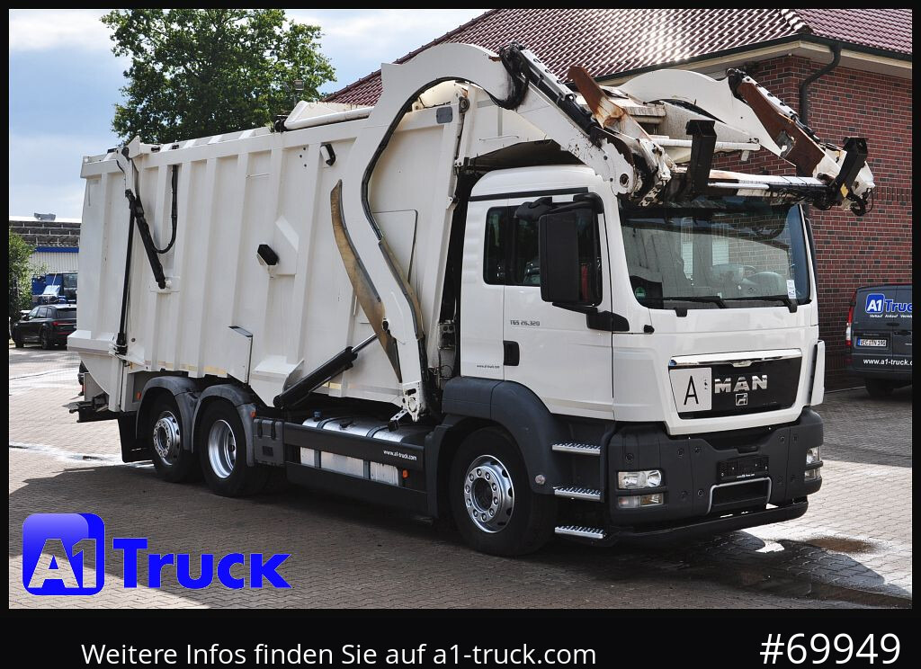 MAN TGS 26.320, Faun 533 Frontlader, Überkopflader Müllwagen, - Camión de basura: foto 1 MAN TGS 26.320, Faun 533 Frontlader, Überkopflader Müllwagen, - Camión de basura: foto 1