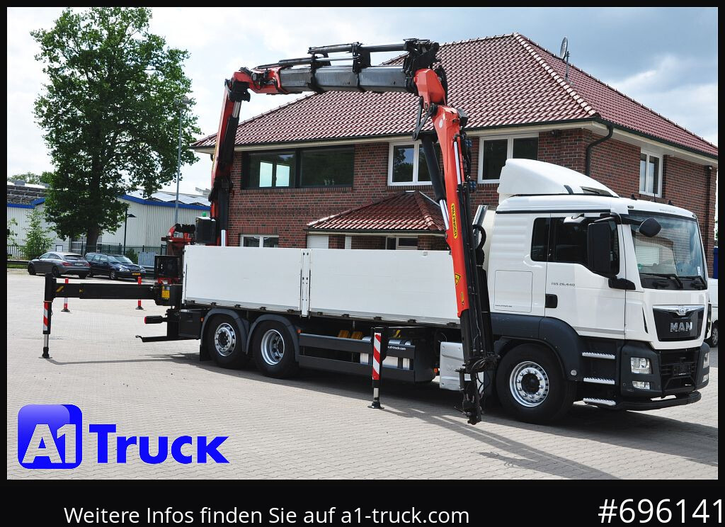 MAN TGS 26.440, PK27002 Jib 21m, Funk, Lift-Lenkachse, - Camión caja abierta, Camión grúa: foto 1 MAN TGS 26.440, PK27002 Jib 21m, Funk, Lift-Lenkachse, - Camión caja abierta, Camión grúa: foto 1