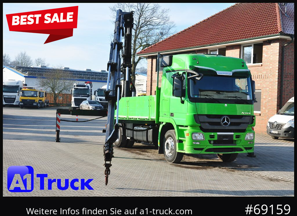 MERCEDES-BENZ Actros 1844 MP3, Kran MKG 291 HP 5+3 Funk, TÜV 06/2026 - Camión grúa: foto 1 MERCEDES-BENZ Actros 1844 MP3, Kran MKG 291 HP 5+3 Funk, TÜV 06/2026 - Camión grúa: foto 1