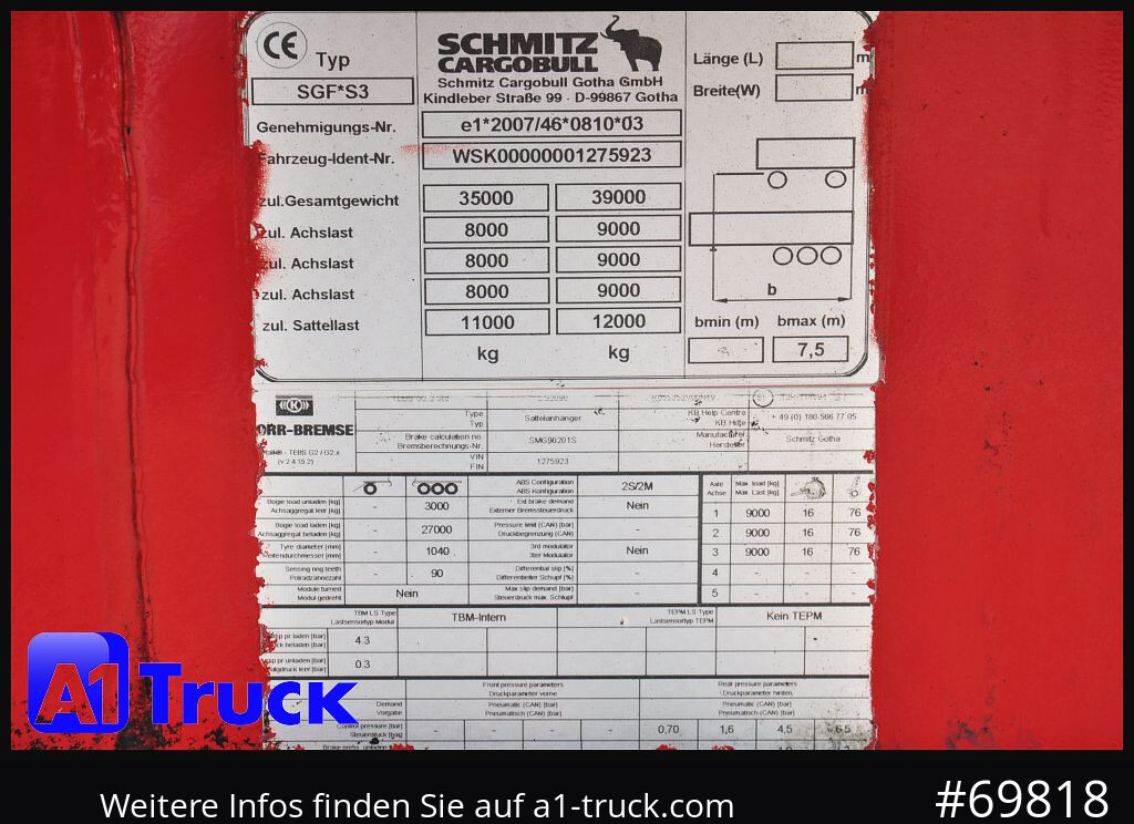 SCHMITZ SKI 24 7.2 Stahl, 28m³, Liftachse, - Semirremolque volquete: foto 4 SCHMITZ SKI 24 7.2 Stahl, 28m³, Liftachse, - Semirremolque volquete: foto 4