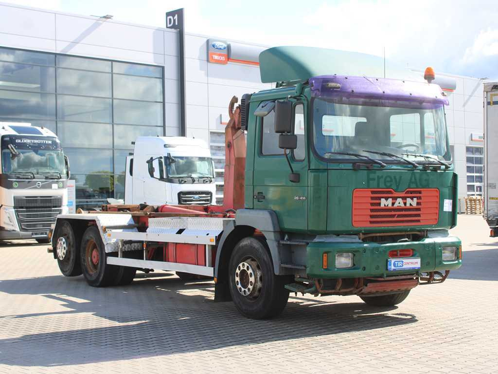 MAN 26.414, EURO 3, 6X2, LIFT AXLE, HOOK CARRIER FOR CONTAINERS - Camión multibasculante: foto 3 MAN 26.414, EURO 3, 6X2, LIFT AXLE, HOOK CARRIER FOR CONTAINERS - Camión multibasculante: foto 3