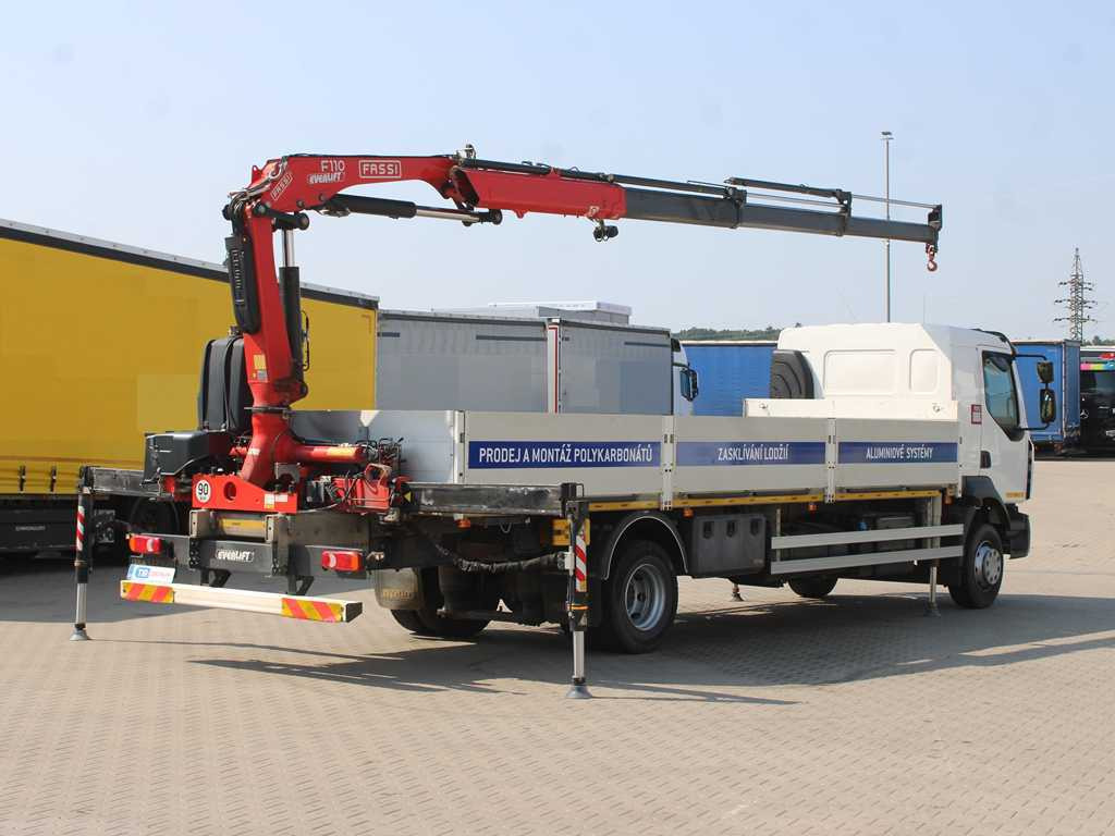 Renault D 250, EURO 6, SIDE, HYDRAULIC ARM FASSI F110 - Camión caja abierta, Camión grúa: foto 4 Renault D 250, EURO 6, SIDE, HYDRAULIC ARM FASSI F110 - Camión caja abierta, Camión grúa: foto 4