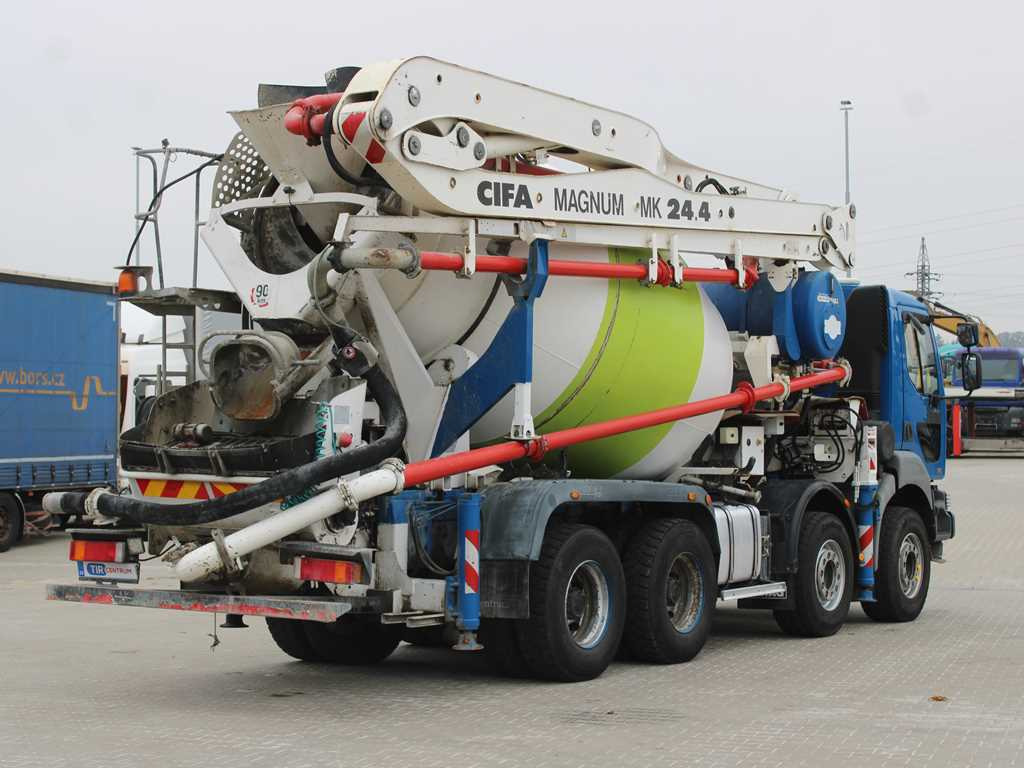 Renault KERAX 420, EURO 3, 7m3, 8X4, CIFA MAGNUM MK 24.4 CONCRETE PUMP - Camión hormigonera con bomba: foto 4 Renault KERAX 420, EURO 3, 7m3, 8X4, CIFA MAGNUM MK 24.4 CONCRETE PUMP - Camión hormigonera con bomba: foto 4