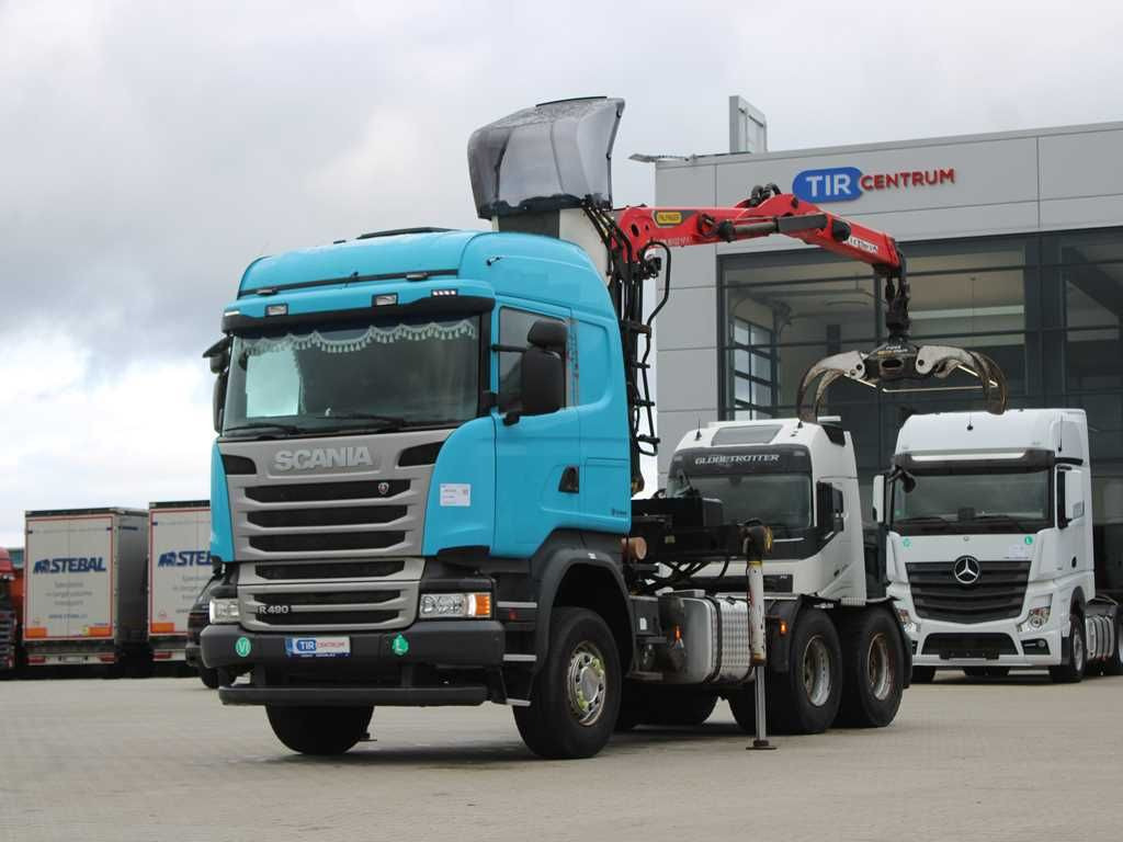 Scania R490, 6X4, EURO 6, PALFINGER EPSILON M13Z91 - Camión forestal, Camión grúa: foto 1 Scania R490, 6X4, EURO 6, PALFINGER EPSILON M13Z91 - Camión forestal, Camión grúa: foto 1