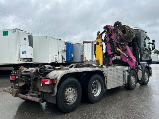 Camión multibasculante, Camión grúa Scania R560 8x2, Schrottkran, E5, Lenk-Lift-Achse: foto 6