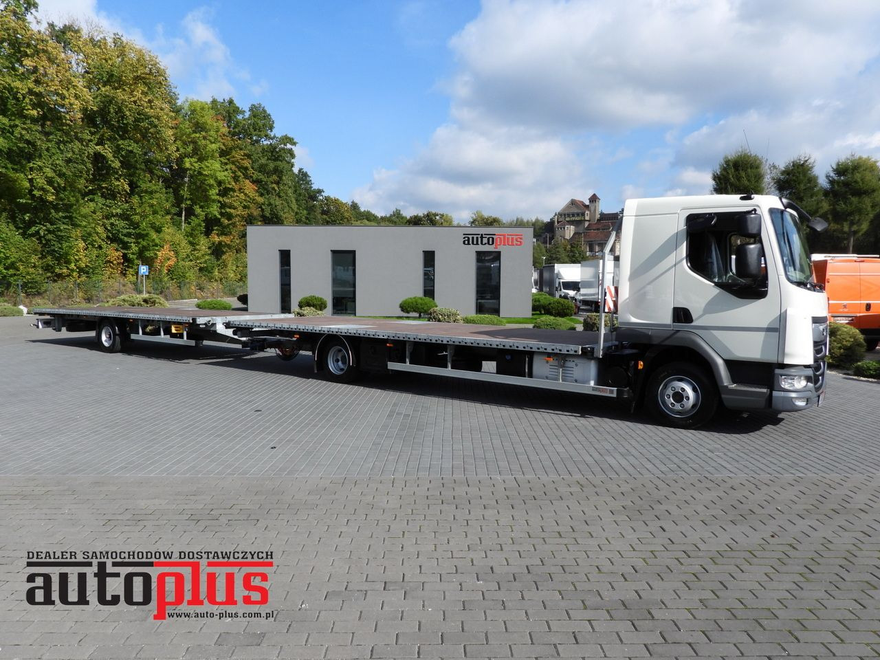 DAF LF 230 CONTAINER CARRIER PLATFORM + TRAILER WEBASTO CRUISE CONTROL LED LIGHTS PNEUMATICS AUTOMATIC TRANSMISSION TWIN WHEELS AIR CONDITIONING 230HP - Camión portacontenedore/ Intercambiable: foto 1 DAF LF 230 CONTAINER CARRIER PLATFORM + TRAILER WEBASTO CRUISE CONTROL LED LIGHTS PNEUMATICS AUTOMATIC TRANSMISSION TWIN WHEELS AIR CONDITIONING 230HP - Camión portacontenedore/ Intercambiable: foto 1