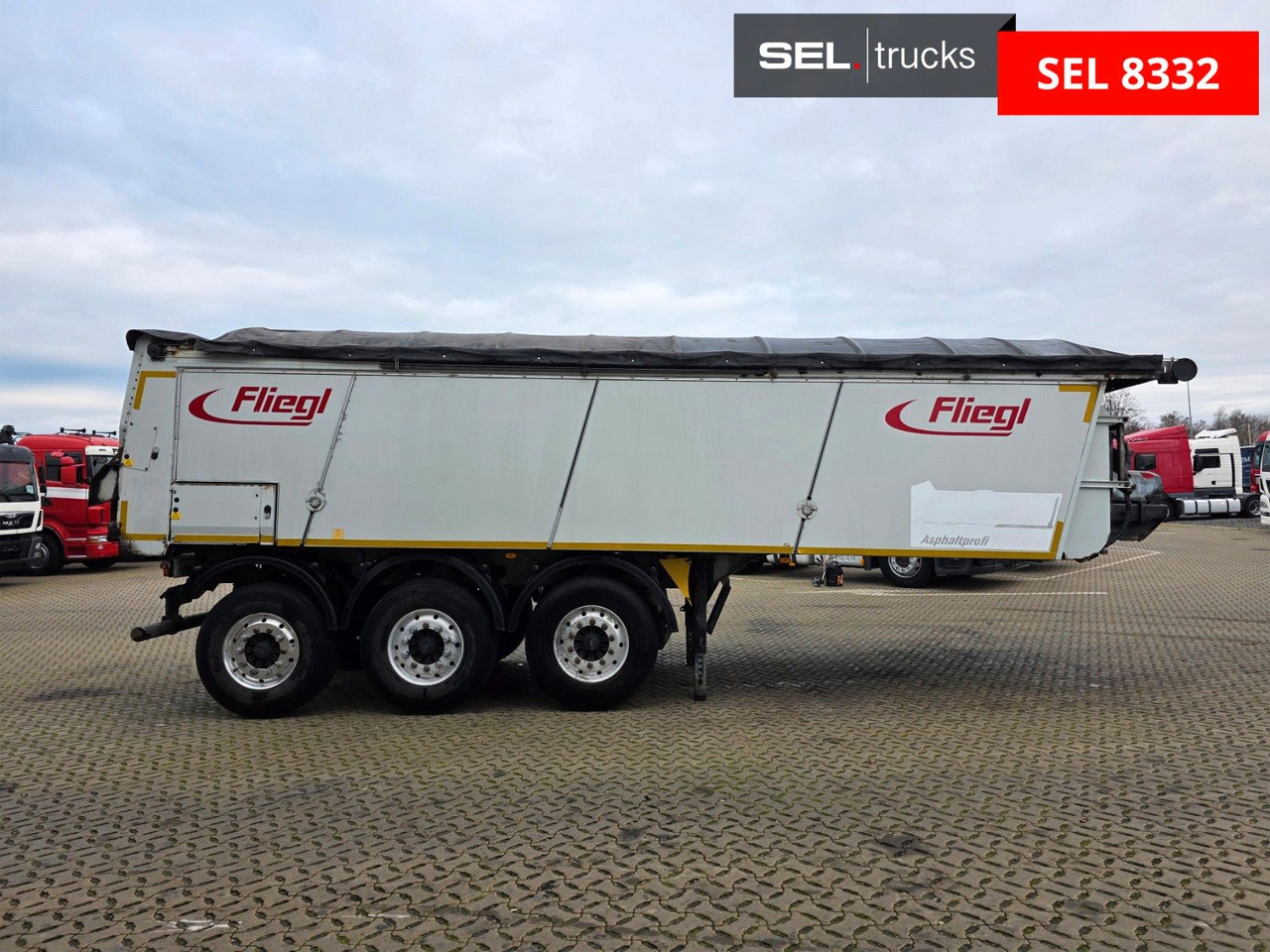 Kässbohrer ASS 372 Schwergut / mit Abschiebetec. / Asphalt - Semirremolque volquete: foto 4 Kässbohrer ASS 372 Schwergut / mit Abschiebetec. / Asphalt - Semirremolque volquete: foto 4