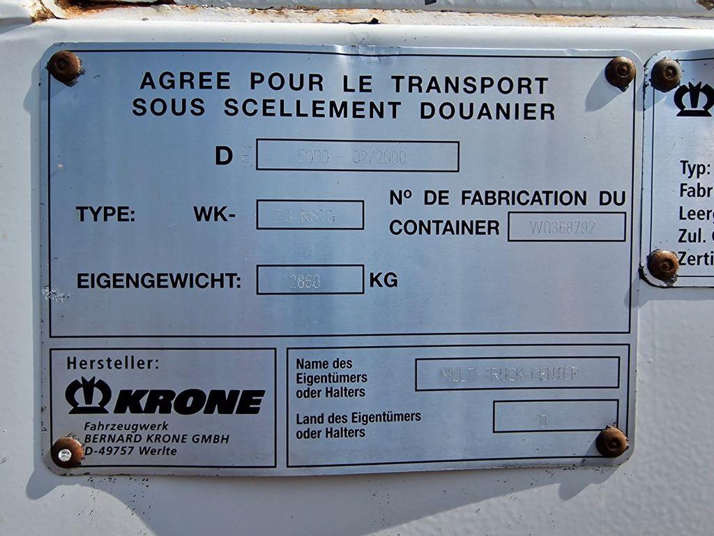 Caja cerrada Krone WK 7.3 RSTG / Rolltor / Textil / Koffer Krone WK 7.3 RSTG / Rolltor / Textil / Koffer: foto 19 Caja cerrada Krone WK 7.3 RSTG / Rolltor / Textil / Koffer Krone WK 7.3 RSTG / Rolltor / Textil / Koffer: foto 19