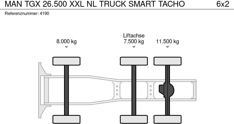 Cabeza tractora MAN TGX 26.500 XXL NL TRUCK SMART TACHO: foto 20