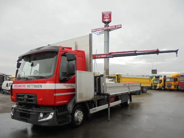 Renault Midlum 240 D12 - Camión caja abierta, Camión grúa: foto 1 Renault Midlum 240 D12 - Camión caja abierta, Camión grúa: foto 1