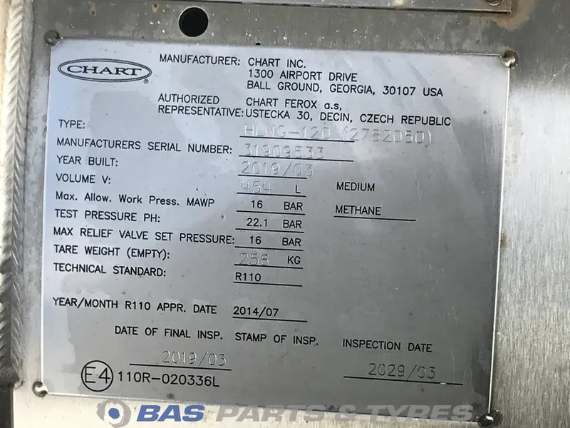 Scania LNG tank Scania 406 Liter 1776103 - Depósito de combustible para Camión: foto 5 Scania LNG tank Scania 406 Liter 1776103 - Depósito de combustible para Camión: foto 5
