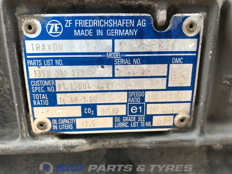 ZF TGX MAN 12TX2620 DD TraXon Versnellingsbak 81301010202 - Caja de cambios para Camión: foto 5 ZF TGX MAN 12TX2620 DD TraXon Versnellingsbak 81301010202 - Caja de cambios para Camión: foto 5