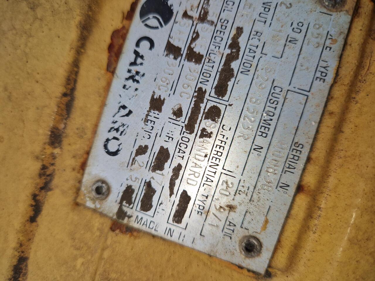 EJES CARRARO 852 FR PAR CASE 1288 - Eje y piezas para Maquinaria de construcción: foto 2 EJES CARRARO 852 FR PAR CASE 1288 - Eje y piezas para Maquinaria de construcción: foto 2