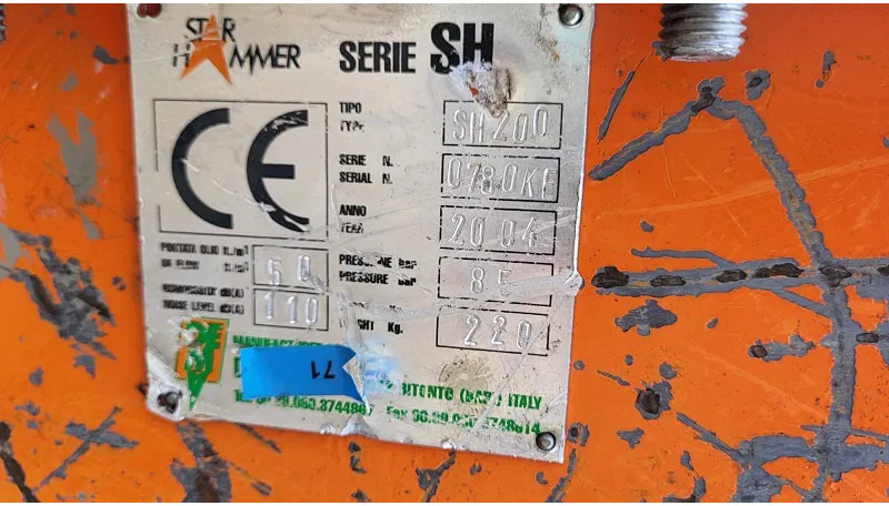 Diversen Star Hammer sh200 - Implemento para Maquinaria de construcción: foto 5 Diversen Star Hammer sh200 - Implemento para Maquinaria de construcción: foto 5