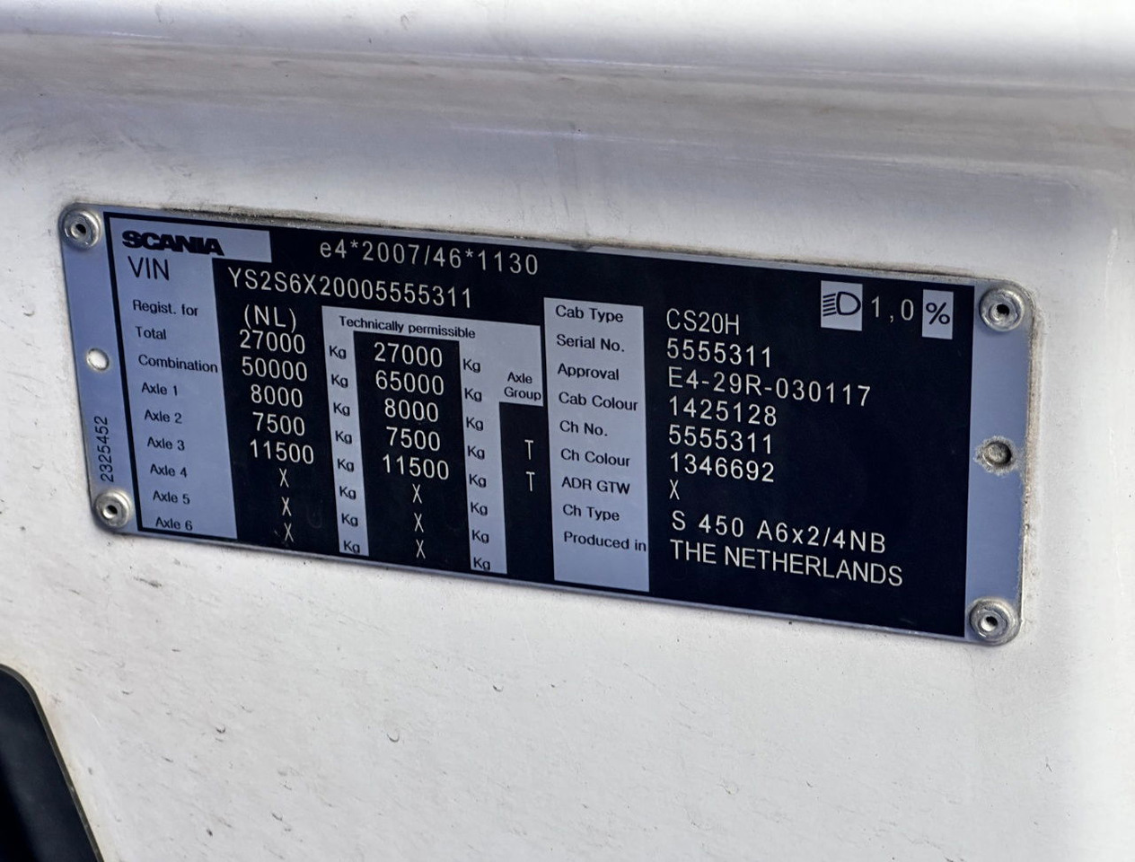 Cabeza tractora Scania S450 Full AIR Retarder 2X Tanks Only 659.000 KM Super Condition: foto 27