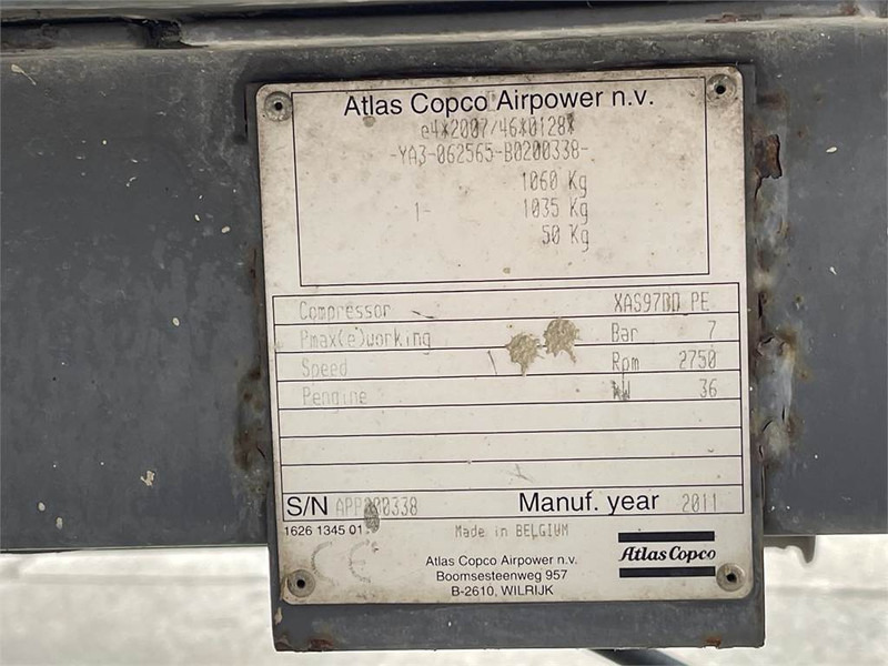 Atlas-Copco XAS 97 DD - Compresor de aire: foto 4 Atlas-Copco XAS 97 DD - Compresor de aire: foto 4