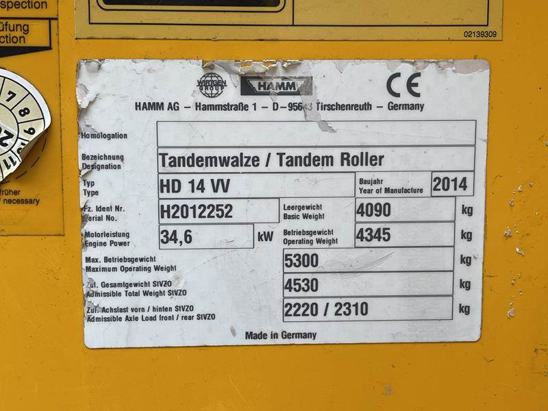 Rodillo Hamm HD 14 VV: foto 6