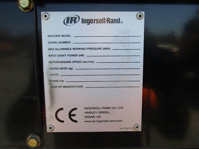 Compresor de aire Ingersoll Rand MH 75: foto 7