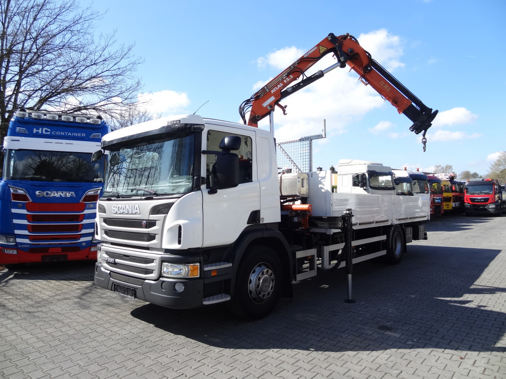 Camión caja abierta, Camión grúa Scania P230 4X2 Kran Atlas 92.2 A2: foto 13
