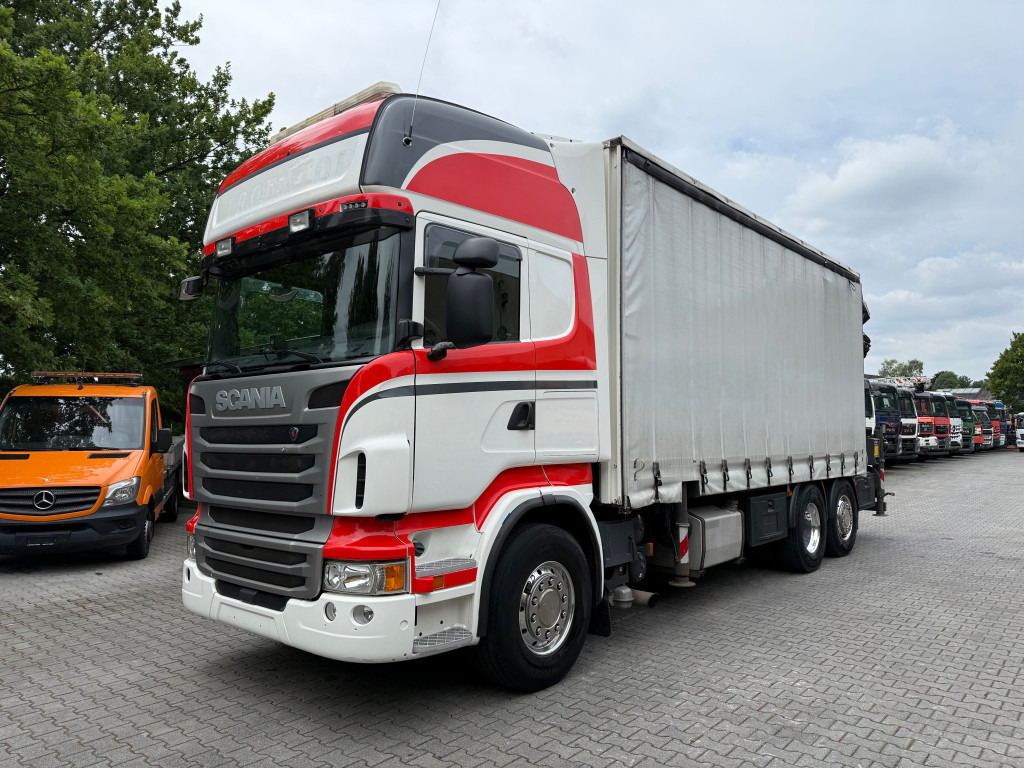 Scania R480 6X2 Palfinger 34002 bis 29 Meter - Camión lona, Camión grúa: foto 1 Scania R480 6X2 Palfinger 34002 bis 29 Meter - Camión lona, Camión grúa: foto 1