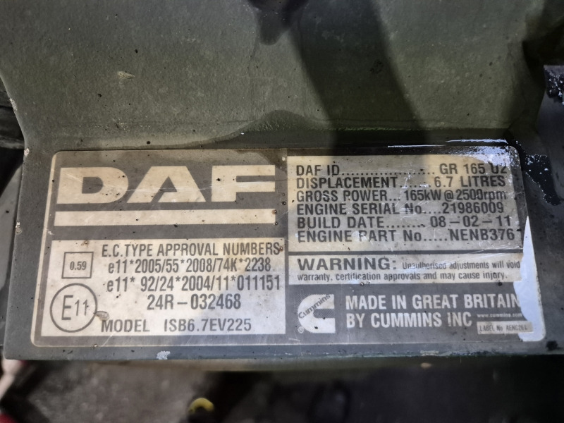 DAF GR165U2 EUR5 Engine (Truck) - Motor para Camión: foto 2 DAF GR165U2 EUR5 Engine (Truck) - Motor para Camión: foto 2