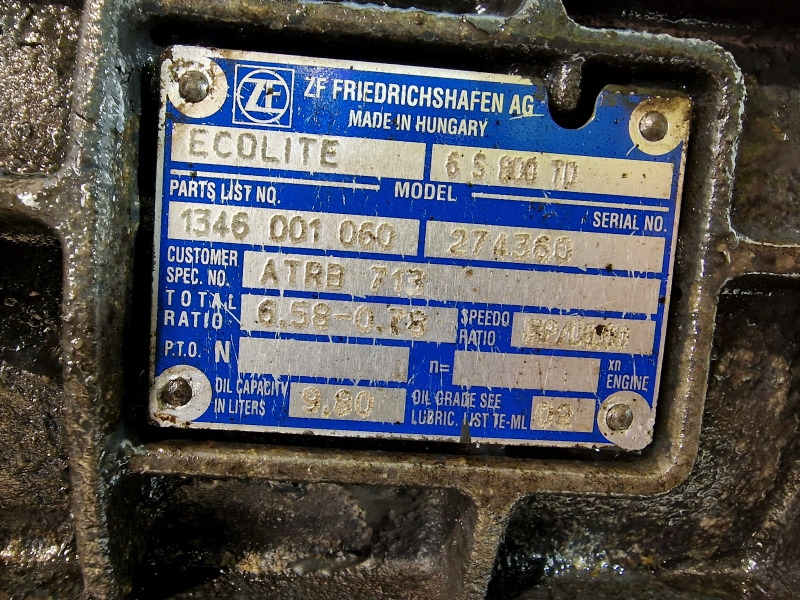 Caja de cambios ZF Ecolite 6S800TO Daf Spec Gearbox: foto 9
