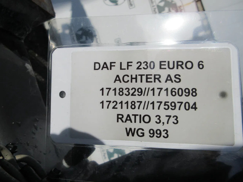 DAF 1718329 // 1716098 // 1721187 // 1759704 RATIO 3.73 DAF LF 230 EURO 6 MODEL 2020 - Eje posterior para Camión: foto 5 DAF 1718329 // 1716098 // 1721187 // 1759704 RATIO 3.73 DAF LF 230 EURO 6 MODEL 2020 - Eje posterior para Camión: foto 5