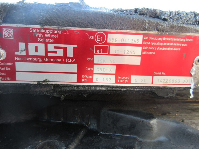 Jost JOST 40 / G50-X D 152 JOST 40 / G50-X D 152 IVECO S WAY MODEL 2021 - Quinta rueda para Camión: foto 5 Jost JOST 40 / G50-X D 152 JOST 40 / G50-X D 152 IVECO S WAY MODEL 2021 - Quinta rueda para Camión: foto 5
