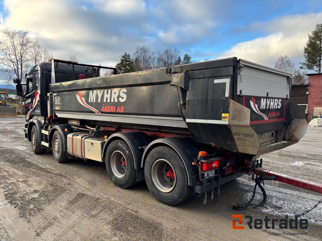 Camión volquete, Remolque multilift/ Portacontenedores de cadenas Kassettbilsekipage Scania R730 8X4: foto 6