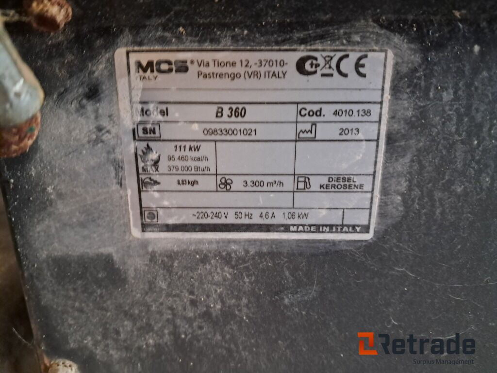 Varmekanon Master B 360 - Calefactor de construcción: foto 5 Varmekanon Master B 360 - Calefactor de construcción: foto 5