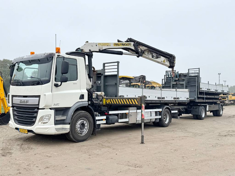 DAF CF400 + 17m Palfinger Crane / kran + Trailer - Camión multibasculante, Camión grúa: foto 1 DAF CF400 + 17m Palfinger Crane / kran + Trailer - Camión multibasculante, Camión grúa: foto 1