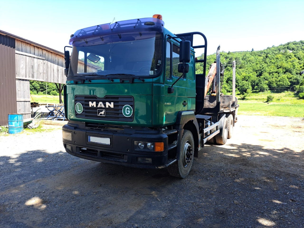 MAN 33.464 6x4 forest truck - Complete Spring - Epsilon E128 + scissors - Camión forestal: foto 1 MAN 33.464 6x4 forest truck - Complete Spring - Epsilon E128 + scissors - Camión forestal: foto 1