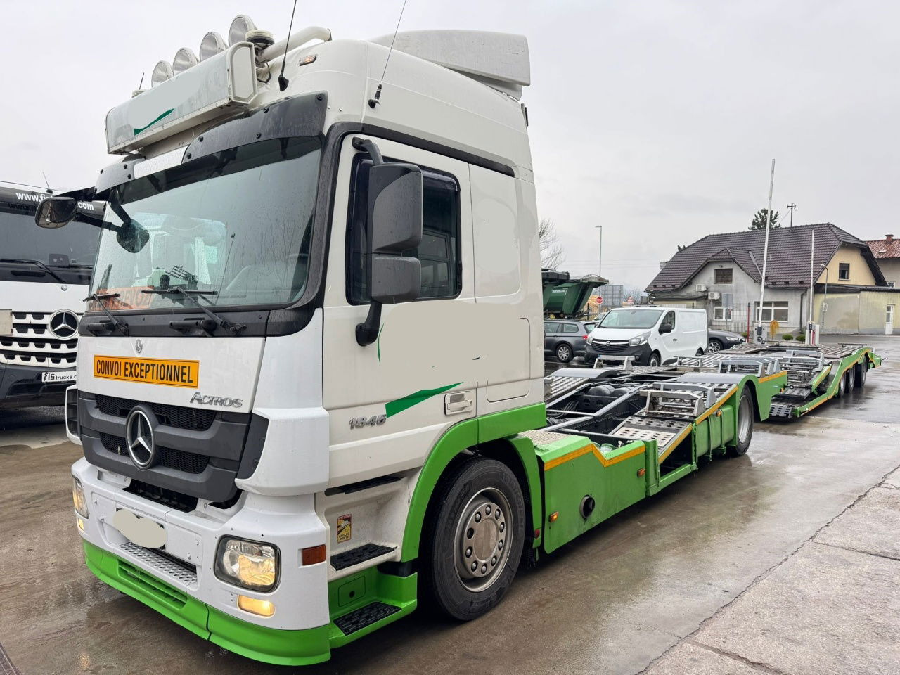 Mercedes-Benz Actros 1846 4x2 LKW transporter + Boerner trailer - Camión portavehículos: foto 1 Mercedes-Benz Actros 1846 4x2 LKW transporter + Boerner trailer - Camión portavehículos: foto 1
