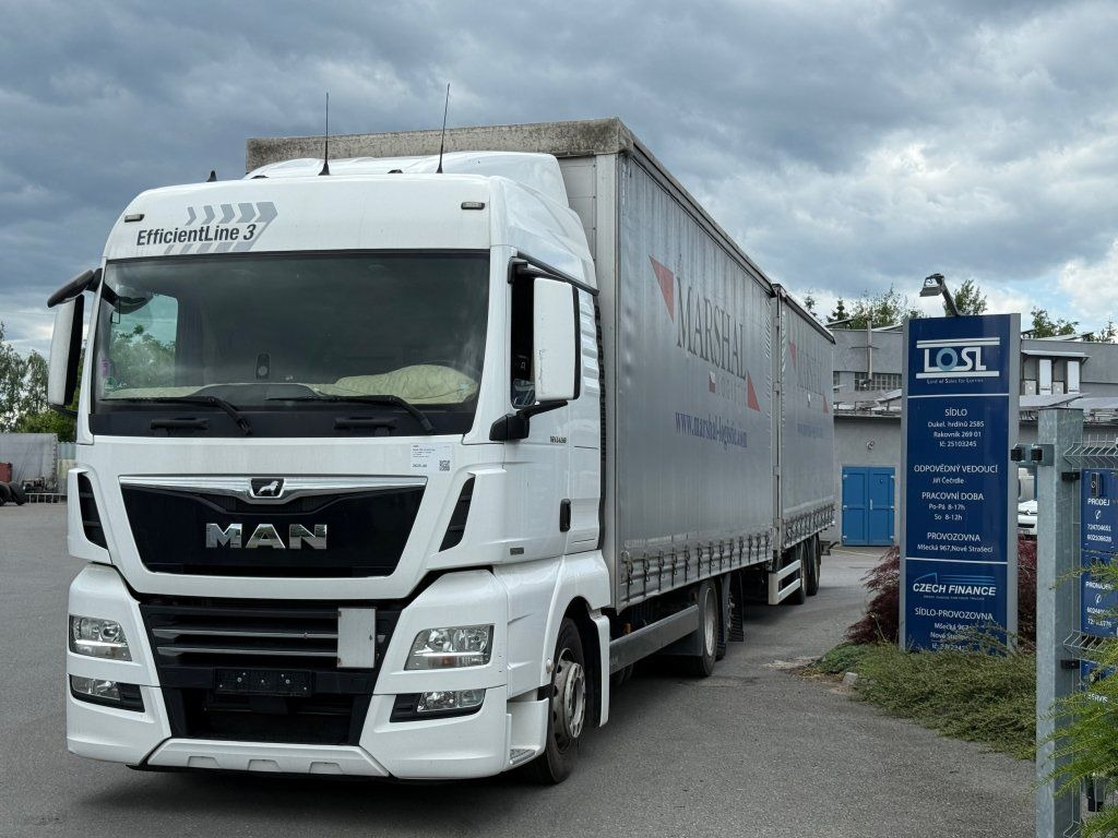 MAN TGX24.510 EURO 6 6x2 + Wecon - Camión lona, Remolque con toldo: foto 1 MAN TGX24.510 EURO 6 6x2 + Wecon - Camión lona, Remolque con toldo: foto 1