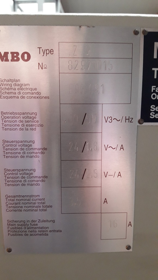 Plegadora de papel MBO Z2 mobile, 180° rotatable cross-fold unit: foto 7 Plegadora de papel MBO Z2 mobile, 180° rotatable cross-fold unit: foto 7