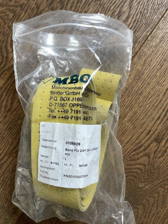 MBO Parts No. 0106929 Suction tape PU 2mm 50 x 2425 - Recambio para Máquina de impresión: foto 2 MBO Parts No. 0106929 Suction tape PU 2mm 50 x 2425 - Recambio para Máquina de impresión: foto 2