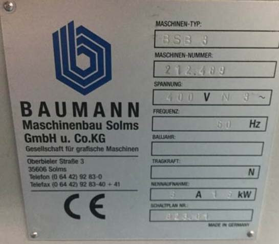 Shaker Baumann BSB 3 - Máquina de impresión: foto 4 Shaker Baumann BSB 3 - Máquina de impresión: foto 4