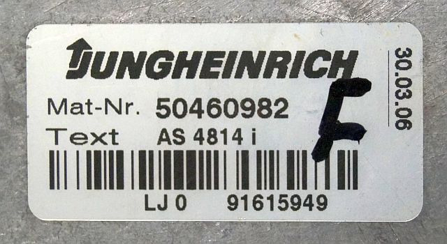 Jungheinrich 50460982 | Rij regeling Drive controller AS4814i from ETV214 year - Unidad de control para Equipo de manutención: foto 2 Jungheinrich 50460982 | Rij regeling Drive controller AS4814i from ETV214 year - Unidad de control para Equipo de manutención: foto 2