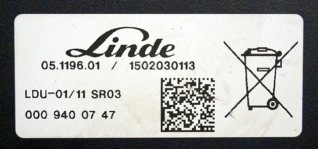 Linde 0009400747 | Display LDU-01/11 SR03 1502030113 from Linde R16HD-01 year 2 - Salpicadero para Equipo de manutención: foto 3 Linde 0009400747 | Display LDU-01/11 SR03 1502030113 from Linde R16HD-01 year 2 - Salpicadero para Equipo de manutención: foto 3
