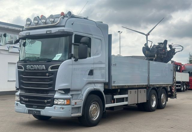 Scania R500 V8 6x2 |platforma budowlana z HDS FASSI F235 sterowanie radiowe | Euro5| Oś tylna: podnoszona i skrętna - Camión caja abierta, Camión grúa: foto 1 Scania R500 V8 6x2 |platforma budowlana z HDS FASSI F235 sterowanie radiowe | Euro5| Oś tylna: podnoszona i skrętna - Camión caja abierta, Camión grúa: foto 1